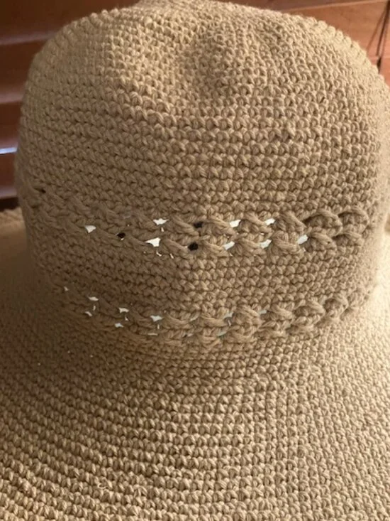 San Diego Hat Co. Beige crochet hat - Picture 2 of 3
